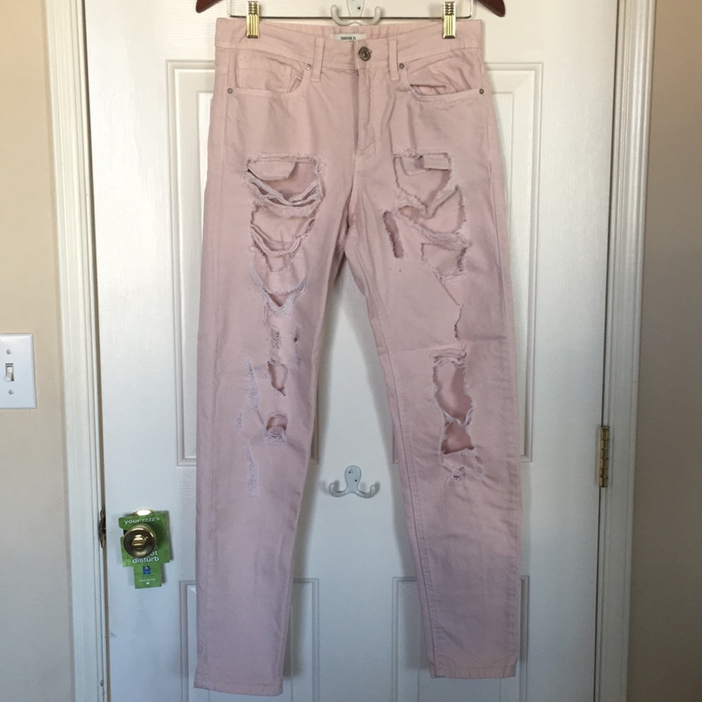 Forever 21 Los Angeles Ripped Skinny Jeans